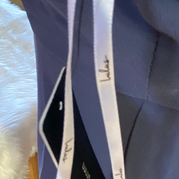 NWT Lulu’s Slate Blue Long Sheer Dress/Gown - Picture 7 of 10